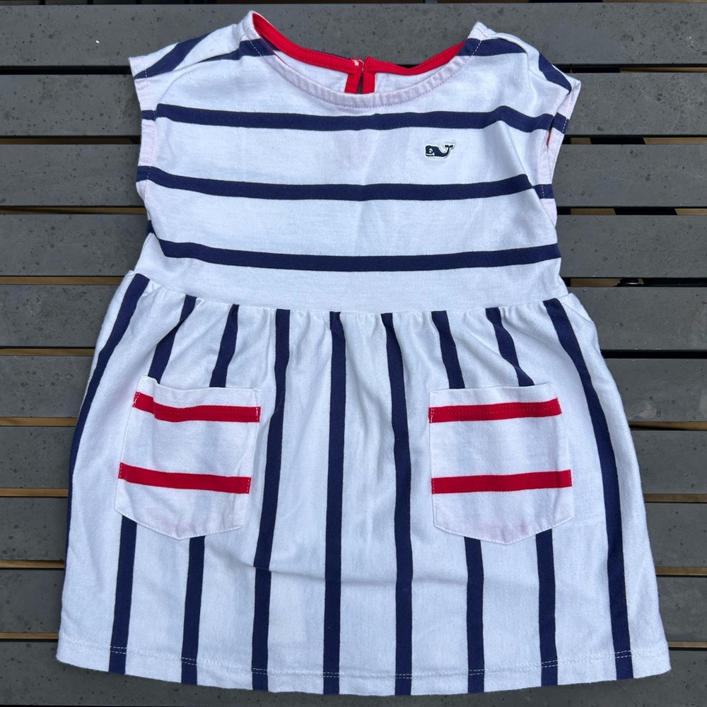 Vineyard Vines White and Blue Sleeveless Sundress
